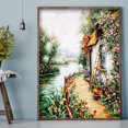thumbnail image 4 of Cuadros Decorativos Bordado completo River House impreso punto de cruz 11CT 3 Strand Kit de algodón Sywqhk Nuevos Originales, 4 of 9