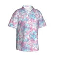 thumbnail image 2 of Daiia Tie Dye Hawaiian Shirt for Men Gentle Cotton Regular Short Sleeve Casual-XX-Large, 2 of 9