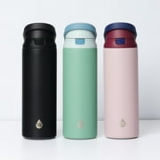 TAL 24oz Stainless Steel 2-in-1 Straw and Chug Water Bottle with Push Lid, Black