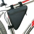 thumbnail image 2 of Bolsa de almacenamiento para cuadro de bicicleta, bolsa triangular resistente al agua con dos bolsillos laterales, bolsa de accesorios para herramientas debajo del asiento con correa, 2 of 5
