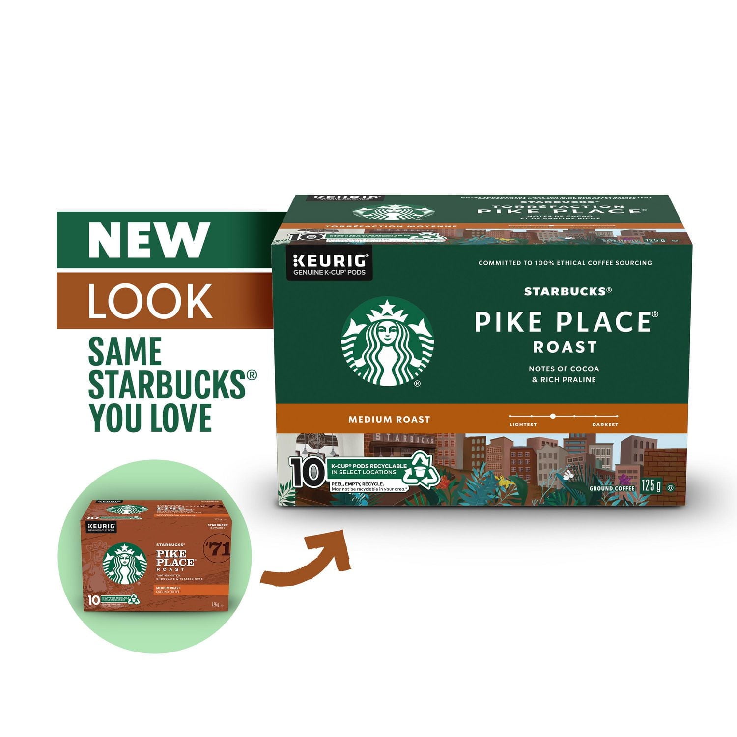STARBUCKS® Torréfaction Pike Place® K-Cup® capsules 10 unités 10 pièces