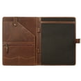 thumbnail image 3 of Vintage Full-Grain Leather Portfolio with Button Closure, Legal Pad Holder, Card Slots, and Document Pockets, 3 of 5