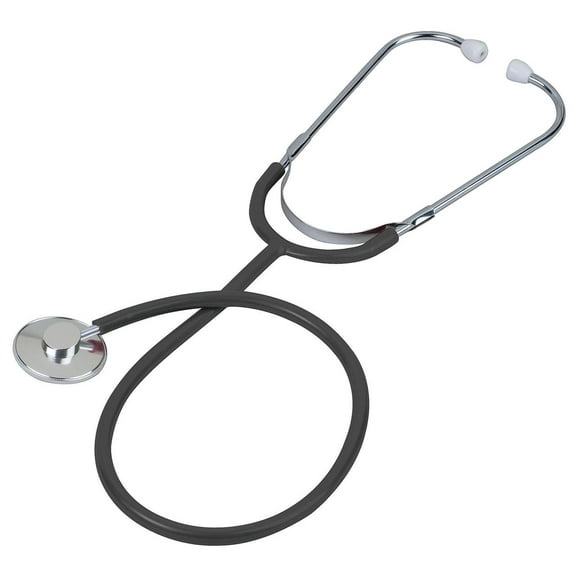 Prism Series Aluminum Single Head Nurse Stethoscope, Black, Boxed
