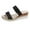 A Black, variant on Women's Sandals Open Toe Double Band Stacked Shoes Work Dressy Sandals Casual Daily Wear