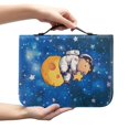 thumbnail image 2 of HELLHERO Capybara Astronaut on Planet Bible Cover with Zippered Handle Waterproof Church Bible Bag for Prayer, PU Leather Bible Case for Christian Prayer, 2 of 12