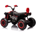 thumbnail image 5 of 24V Kids Ride-on Electric ATV with 2 Seater,4-Wheeler Quad Car Toy w/ 2* 200W Motor 9AH Battery Powered,4.9Mph Max Speed,LED Lights Spring Suspension for Boys & Girls,Red, 5 of 11