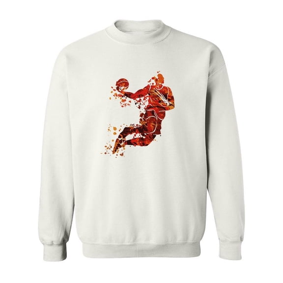 Basketball Plater Watercolor Sweatshirt Men -SPIdeals Designs, Male 5X-Large