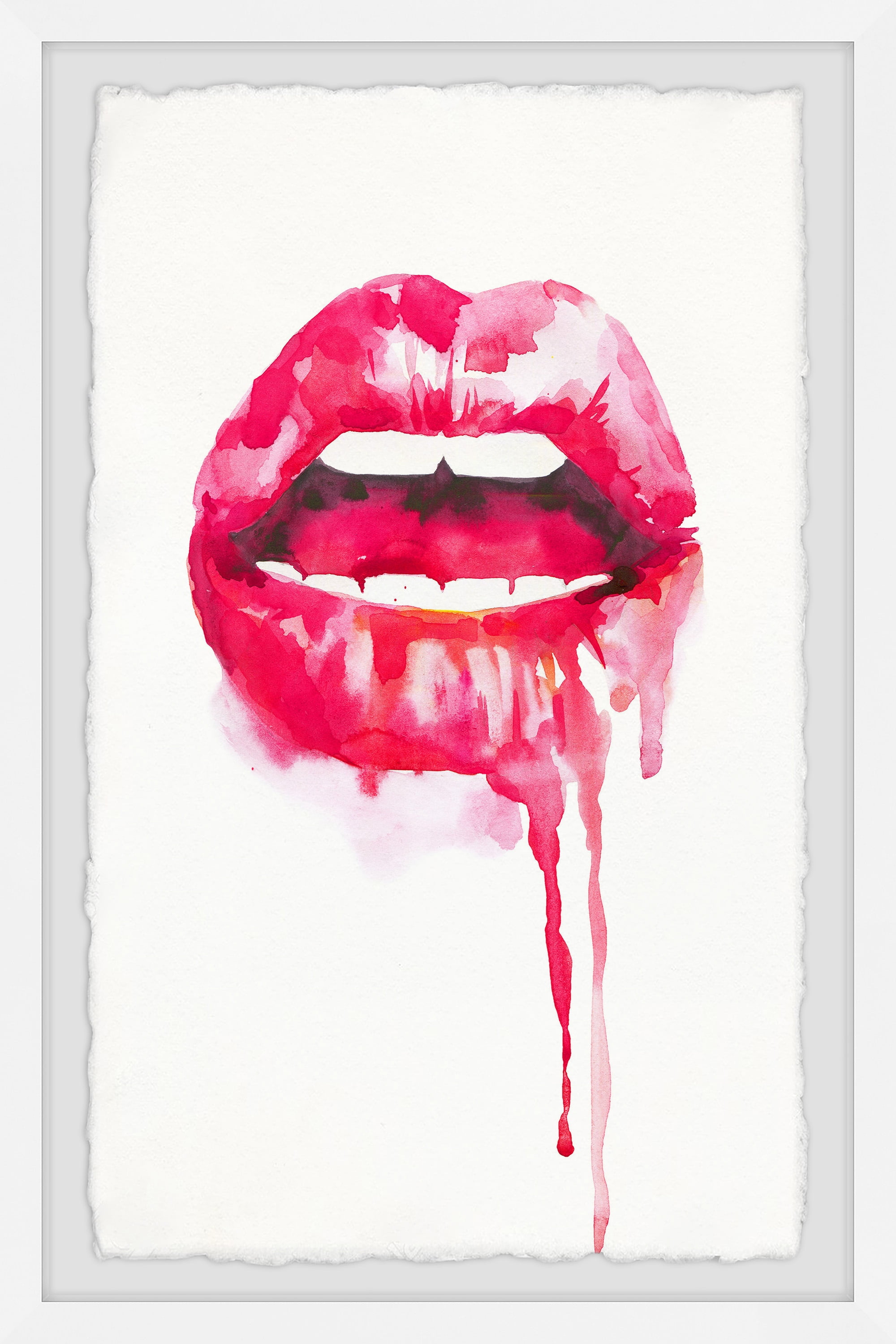 "Bold Lips" Framed Painting Art Print
