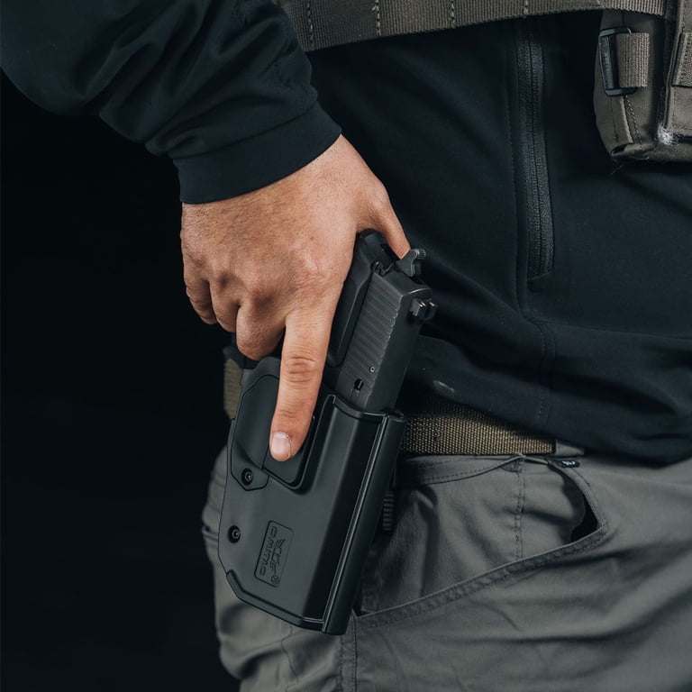 Taurus G3 OWB Holster - Outside Waistband Belt Holster With Index Finger Release, Right Hand