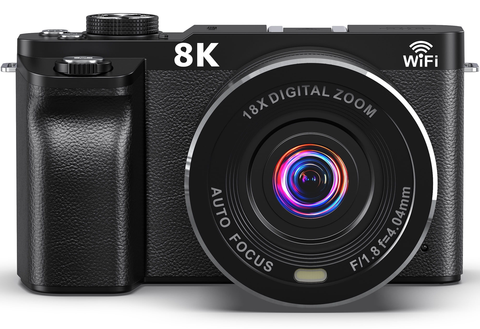Digital Cameras for Photography 8K WiFi 88MP 18X Zoom Autofocus Vlogging Camera with 3" 180° Flip Screen, 64GB Card