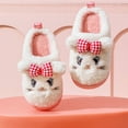 thumbnail image 3 of Cute Animal Slippers for Kids Fuzzy House Slippers Soft Warm Anti-Skid Memory Foam Slip on Shoes, 3 of 7