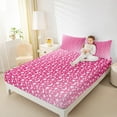 thumbnail image 4 of Manfei Pink Cartoon Moon Bed Sheets for Teen, Kawaii Stars Lover King Sheets, Princess Style Sheet Set, Super Cozy Room Decor, 4-Piece, 4 of 7