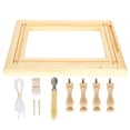 thumbnail image 1 of Table Embroidery Frame CrossStitch Desktop Sewing Crochet Front Back Wooden Stand S, 1 of 14