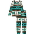 thumbnail image 4 of Renewold Trendy Pajamas for Women Long Sleeve Scoop Neck Comfortable Nightwear Winter Night Aztec Horses Dreamcatchers Sleepwear Casual Sport Jogger Walking Lounge Set Size 4XL, 4 of 5