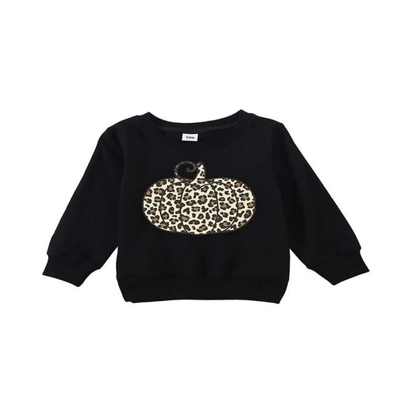 CNKOO AAOMASSR Halloween Leopard Pumpkin Parent-child Sweater Family Matching Long Sleeve Hoodie Sweatshirt