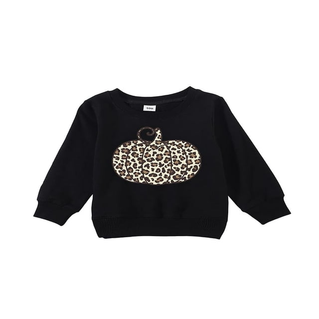 POINTERTECK Halloween Léopard Citrouille Parent-Enfant Pull Famille Correspondant à Manches Longues Sweat à Capuche