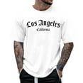 thumbnail image 2 of Sngxgn Mens Casual Slim Fit Short Sleeve T-Shirts Soft Lightweight Crew-Neck(White,XXXL), 2 of 4