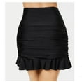 thumbnail image 2 of Island Escape BLACK Ruffled Swim Skirt, US 16, 2 of 2