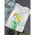 thumbnail image 3 of Yellow Orange Daffodil Flowers T-Shirt Women -Image by Shutterstock, Female x-Large, 3 of 4