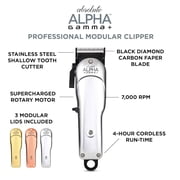 GAMMA+ Absolute Alpha Professional Supercharged Modular Cordless Hair Clipper