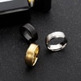 thumbnail image 3 of Mens Wedding Rings Black Sliver Gold Pure 8MM Rings, 3 of 6