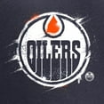 thumbnail image 3 of Men's Navy Edmonton Oilers Splatter Logo Pullover Hoodie, 3 of 4