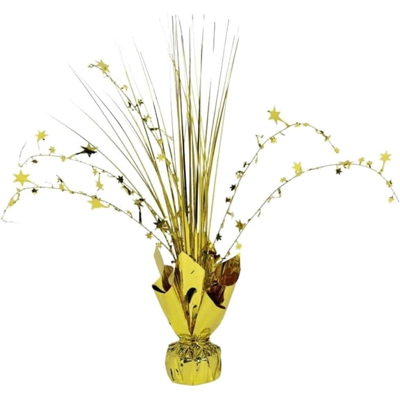 Golden Starburst Metallic Spray Centerpiece - 12 Inch - 5 Count