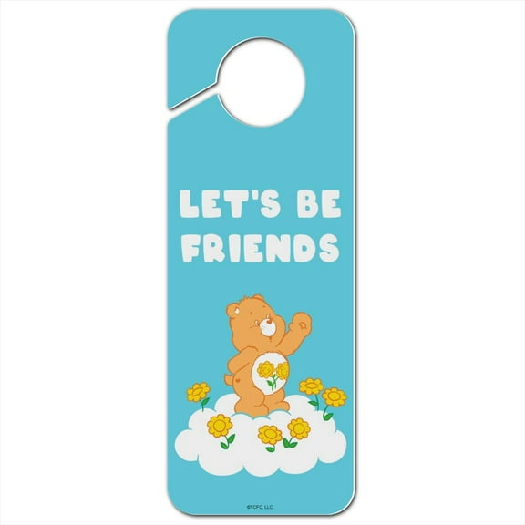 Care Bears Friend Bear Plastic Door Knob Hanger Sign