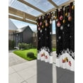 thumbnail image 3 of Outdoor Curtains for Patio, Black Christmas Waterproof Blackout Outside Curtain for Porch/Pergola/Gazebo, Xmas Balls White Snowflake Thermal Insulated Drapes for Cabana, 1 Panel, 54 x 108 Inch, 3 of 8