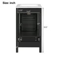 thumbnail image 3 of Harper & Bright Designs 18" Small Bathroom Vanity with Sink, Modern Bathroom Cabinet Freestanding with Drawers, Wood Bathroom Storage Cabinet with Door Shelf for Narrow Space, Black, 3 of 15