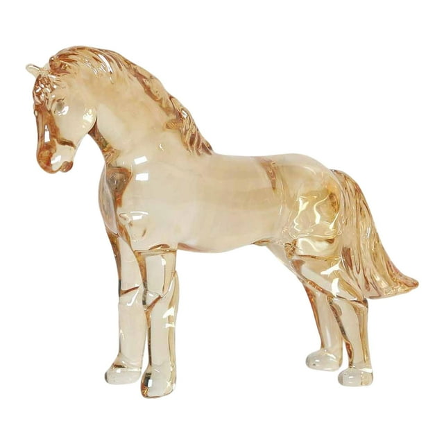 Estatua de caballo de cristal coleccionable, figura decorativa de escritorio en miniatura para Estilo G