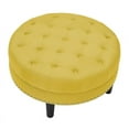 thumbnail image 6 of Home Square 2 Piece Set with Round and Rectangular Tufted Ottomans in Yellow, 6 of 15