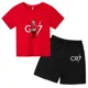 thumbnail image 5 of Conjuntos deportivos CR7 de moda de verano para niños de 2 a 14 años, 2 piezas, camisetas y pantalones casuales de manga corta, ropa de ídolo para niños, 5 of 5