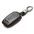 thumbnail image 2 of Vitodeco Genuine Leather Smart Key Fob Case Cover Compatible with Lincoln Continental, MKC, MKZ, MKX (2017 - 2022), Navigator (2018 - 2022), Nautilus (2020 - 2022) - 5 Buttons, Black/Red, 2 of 5