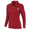 thumbnail image 2 of Women's Crimson Alabama Crimson Tide Peached Marled Yarn Quarter-Zip Pullover Jacket, 2 of 3