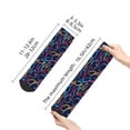 thumbnail image 4 of Fuzoiu Multicolor Bowling Print Adult Socks, Crew Moisture-wicking Socks, Unisex Cushion Crew Socks,Casual Sports Ankle Socks, 4 of 7