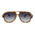 thumbnail image 2 of Mens Retro Thick Plastic Flat Top Racer Mafia Sunglasses Tiger Marble - Smoke, 2 of 4