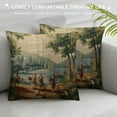 thumbnail image 3 of BCIIG Euro Bosporus French Country Vintage Toile Decorative Throw Pillow Covers  Home Decor Pillow Case Square Pillowcase Cushion Cover for Indoor/Outdoor Sofa Living Room Couch Bed 12x12in, 3 of 5