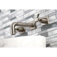 thumbnail image 3 of Kingston Brass KS6128BEX Essex Double-Handle Wall Mount Bathroom Faucet, Brushed Nickel, 3 of 8