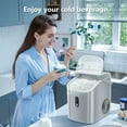 KISSAIR Portable Countertop Ice Maker, Pebble Ice Machine with Self