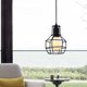 thumbnail image 2 of Lámpara colgante estilo loft industrial retro, lámpara de cesta de metal vintage negra con casquillo E26, lámpara colgante industrial para cafetería, bar y club, 2 of 5