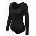 thumbnail image 2 of KOGMO Womens Round Neck Long Sleeve Bodysuit Leotard Made in USA, 2 of 6