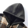 thumbnail image 5 of USNSM Mens Winter Jacket Plaid Fleece Lined Zip Up Hoodie Long Sleeve Flannel Jackets Zipper Hooded Thermal Sherpa Coat Yellow XL, 5 of 9