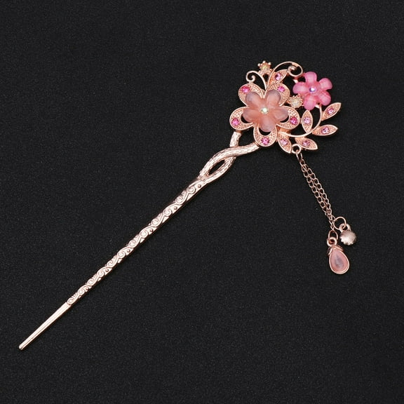 TABLZONE Alloy Vintage Hair Pins Decorative Hair Pink Color for Women 1Pack