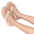thumbnail image 4 of CHWshoes Platform Flip Flops for Women, Arch Support Cushion Thong Sandals, Thick Sole Pillow Slippers, Non-Slip Summer Beach Shoes Beige Size 36, 4 of 5