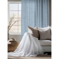 thumbnail image 4 of Sheer Curtains 72 Inches Long, Vintage Sky Blue Semi Sheer Curtains Light Filtering Window Treatment, Farmhouse Retro Solid Color Linen Texture Privacy Voile Drapes for Living Room 52x72 Inch, 4 of 7