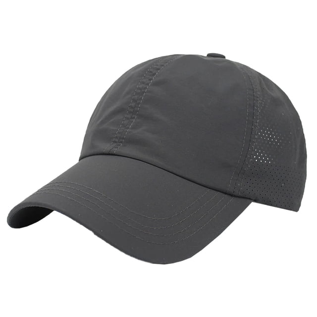 Sombrero gris oscuro, gorra de béisbol para hombres y mujeres - lado de malla transpirable, ajuste ajustable - para uso casual