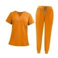 thumbnail image 3 of Las mujeres friegan los trajes determinados del trabajo de de la ropa de trabajo del uniforme para la atención sanitaria de la Amarillo, 3 of 8