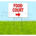 thumbnail image 1 of Food Court 2 Right (18"" X 24"") Yard Sign, Includes Metal Step Stake, 1 of 3