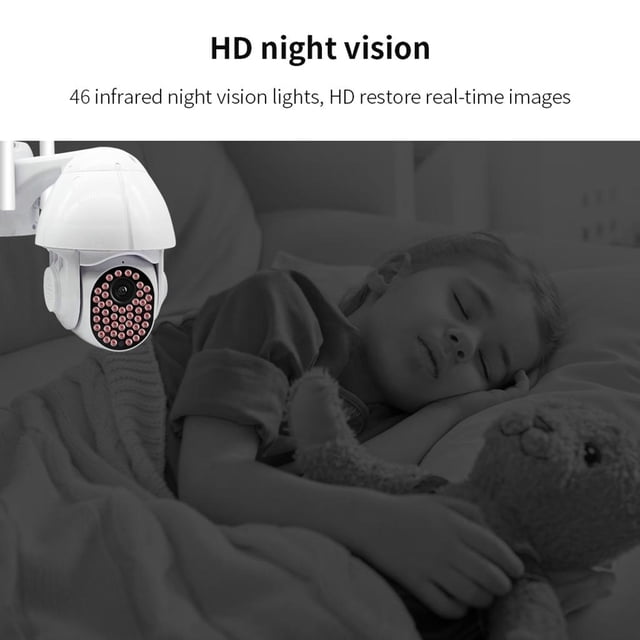Detección de movimiento inalámbrica 1080P Domo Pan Tilt Bidireccional 64G Perfecl